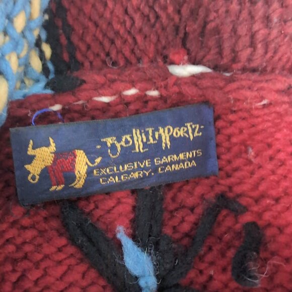 Vintage Jolli Importz Handmade Hand-knitted Big Flower Sweater - Picture 3 of 9